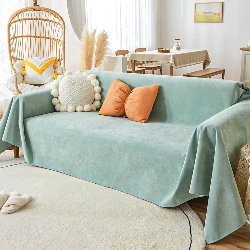 Pokrowiec na sofę kolor zielony – rozmiar 180x420 cm