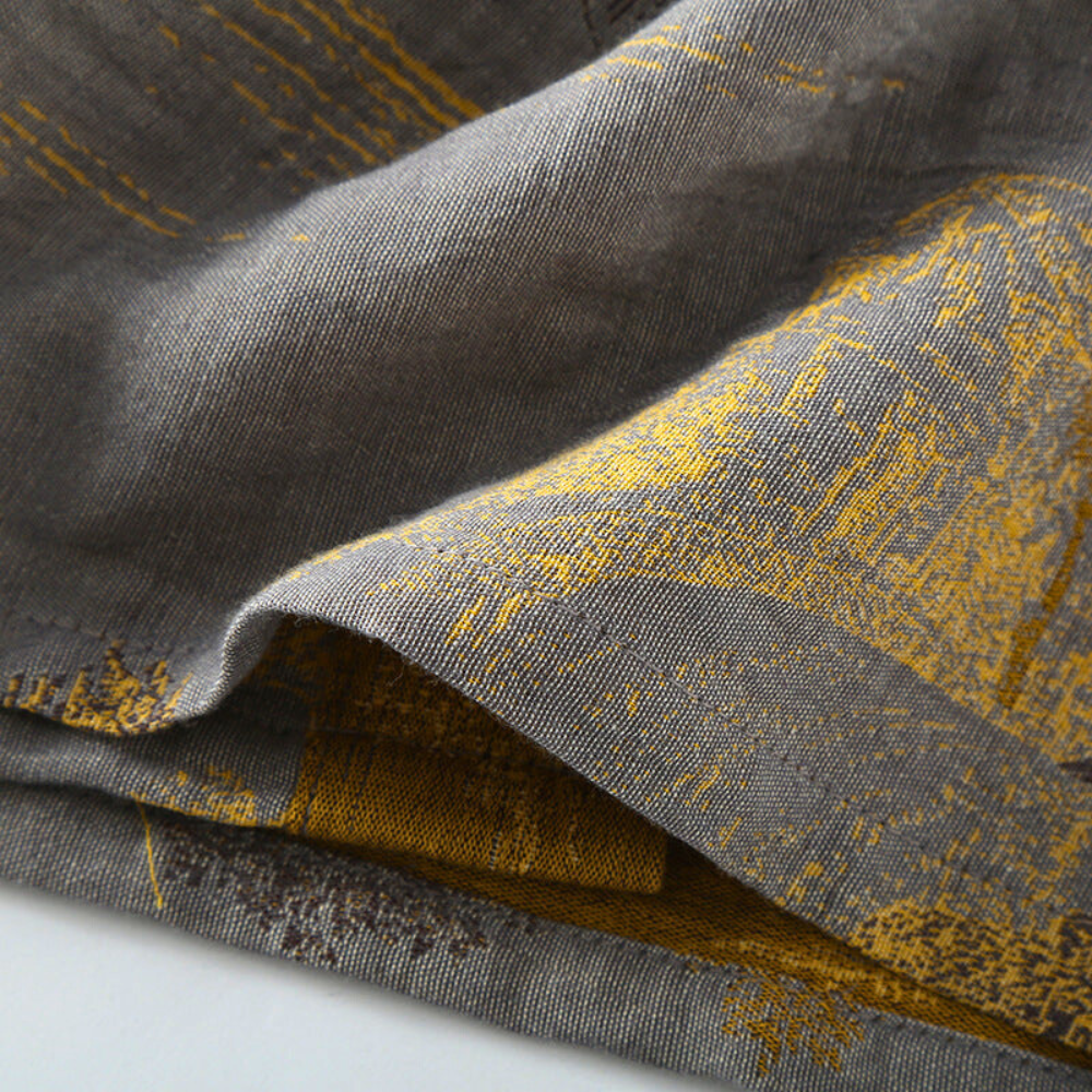 Szlafrok kimono z bawełny – szczegół materiału