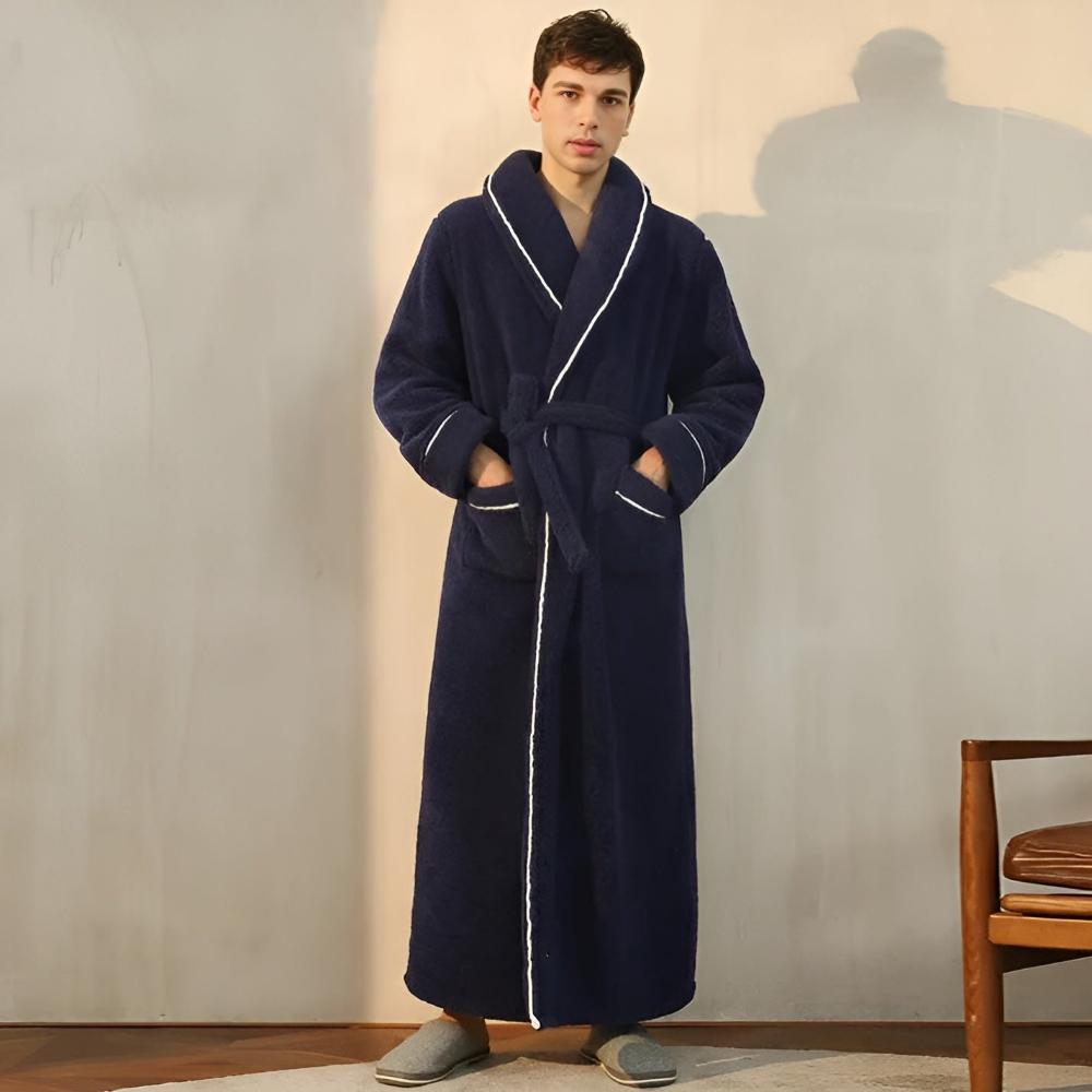 Wygodny szlafrok domowy z miękkiego flanelu