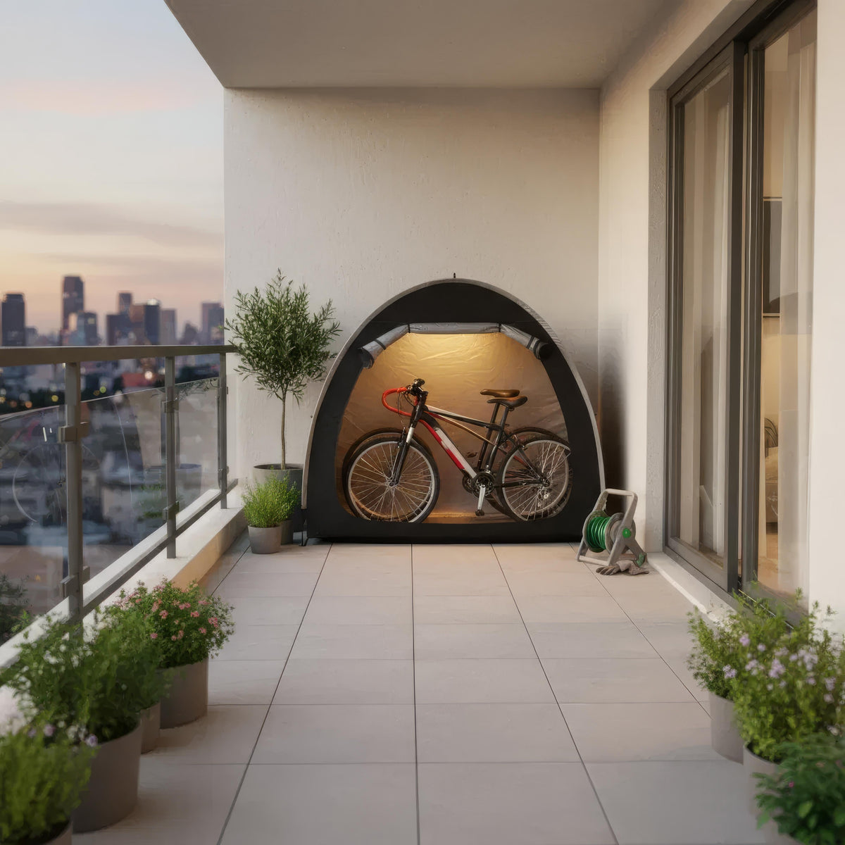 Namiot rowerowy Oxford 210D – kompaktowy design