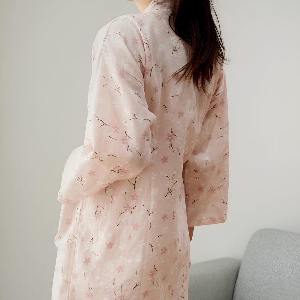 Damski szlafrok kimono – szczegóły materiału