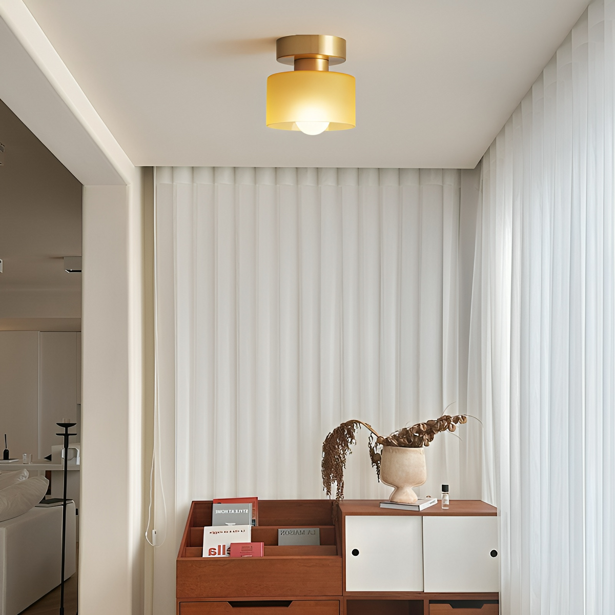 Bauhaus Nowoczesny Reflektor Sufitowy – Elegancki Design Złote Wykończenie Reflektor Sufitowy 2