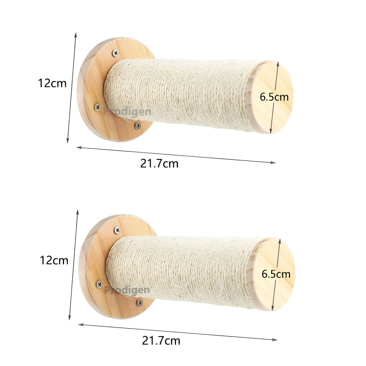 Drewniane Wandkletterbrett dla Kotów z Kratzsäule – Aktywny Element Dekoracyjny, 100 cm x 30 cm, Naturalny Kolor 12