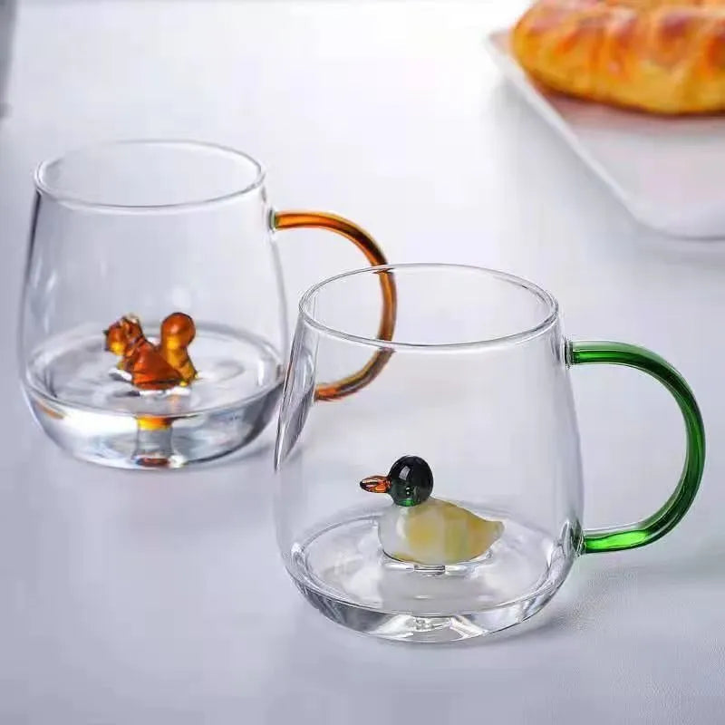 Elegancki Kubek Szklany z Uchwytem, 350ml – Szkło Borokrzemowe, Idealny do Kawy i Herbaty 3