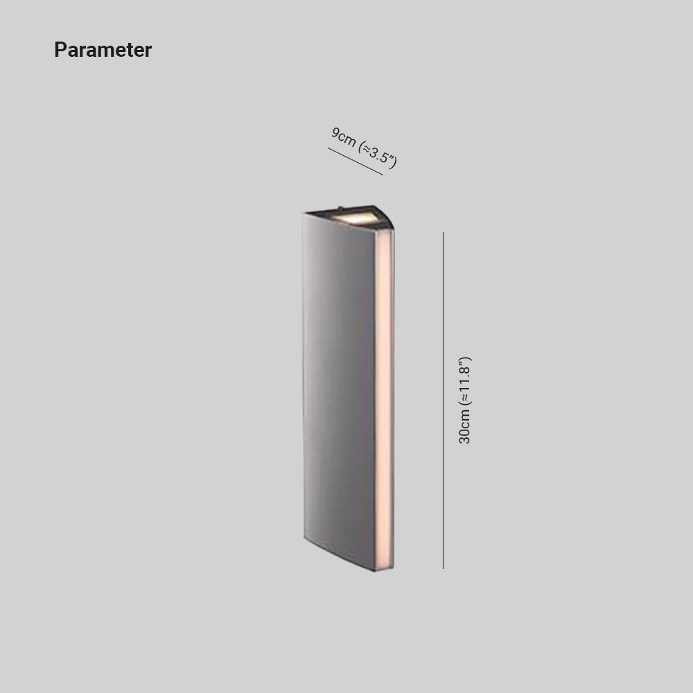Lampa ścienna LED IP65 – widok z boku