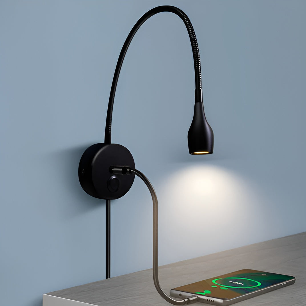Kinkiet Ścienny TouchGlow 2 w 1 z Ładowarką USB – Bezprzewodowe Oświetlenie do Sypialni i Salonu 1