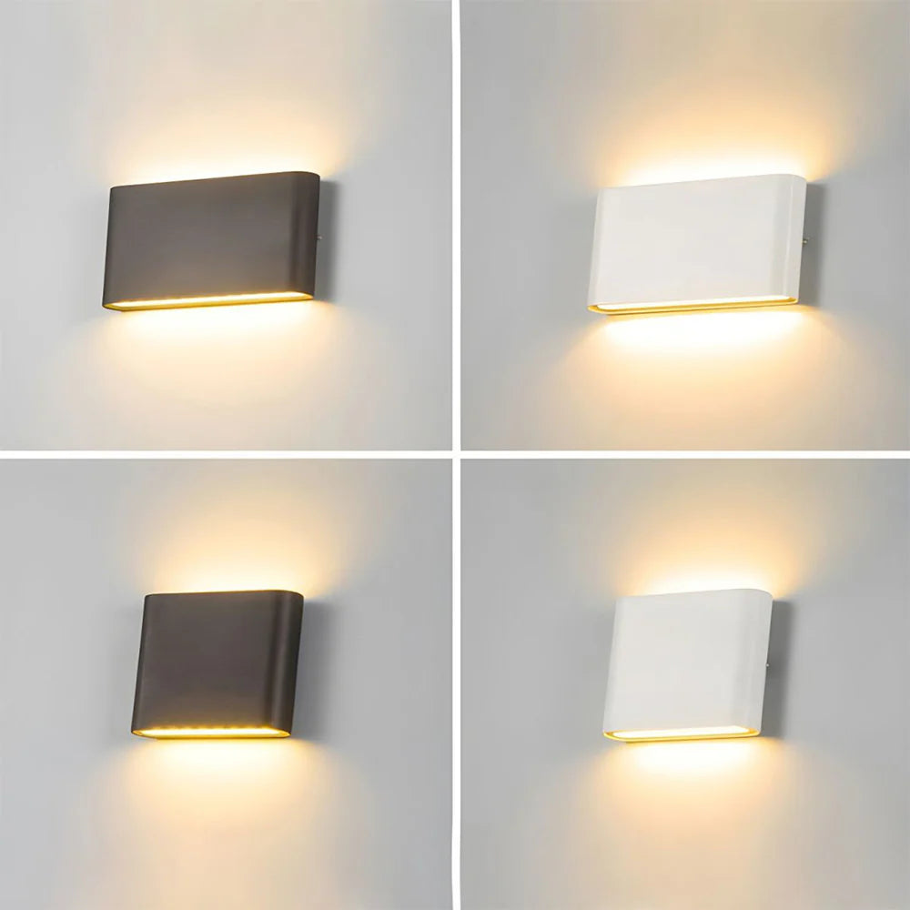 Kinkiet aluminiowy wodoodporny – Energooszczędny kinkiet ścienny do wnętrz i na zewnątrz, podwójne światło, nowoczesny design 7