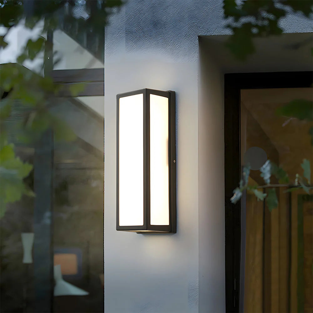 Kinkiet zewnętrzny LED – Wodoodporny, czarny kinkiet ścienny do ogrodu i na taras | Nowoczesny design, energooszczędny 6