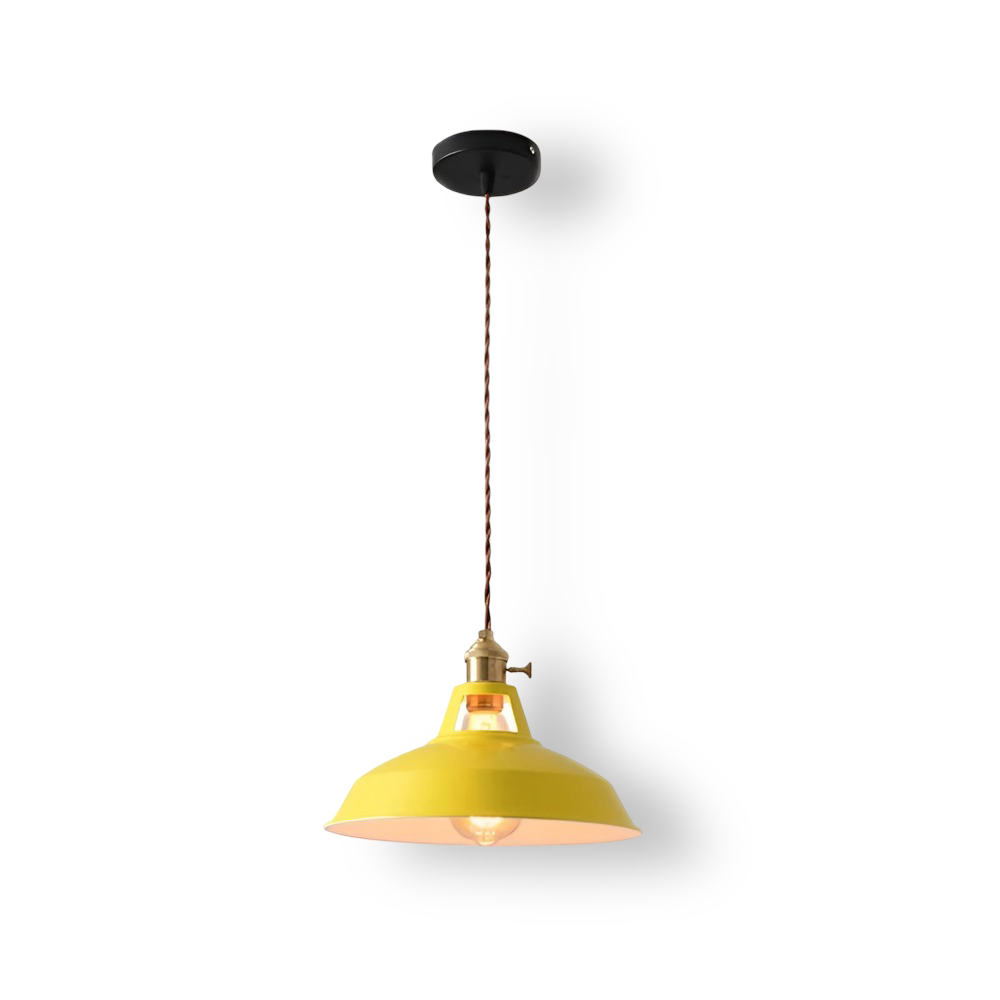 Kolorowa Lampa Wisząca w Stylu Industrialnym z Regulowanym Kablem – Oświetlenie do Salonu i Nad Stół 0