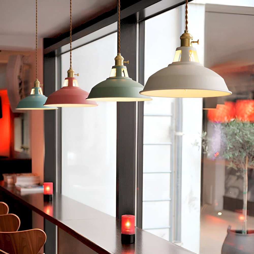 Kolorowa Lampa Wisząca w Stylu Industrialnym z Regulowanym Kablem – Oświetlenie do Salonu i Nad Stół 2