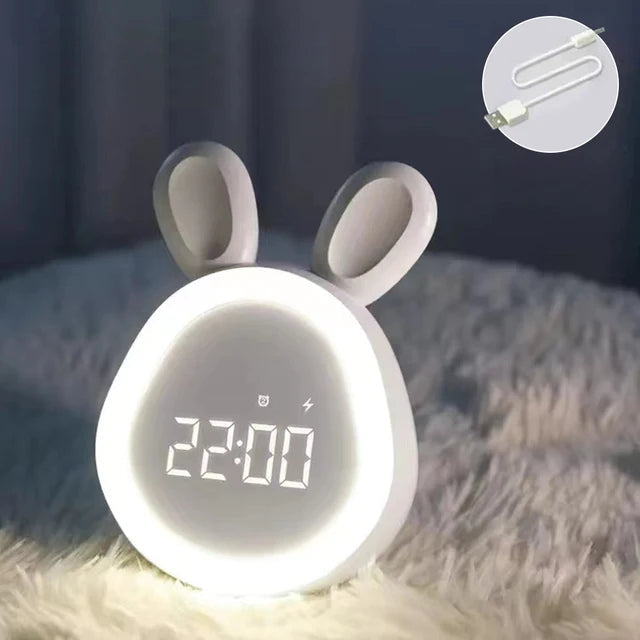 Kompaktowy Budzik Elektroniczny dla Dzieci z Wyświetlaczem Cyfrowym i Funkcją Automatycznego Wyłączania – Uroczy Design Kreskówkowy 1