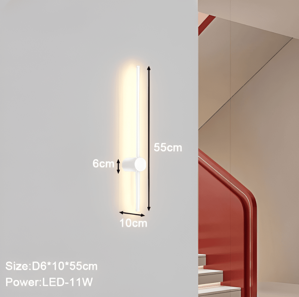 Lampa Ścienna LED w Stylu Skandynawskim z Regulacją – Kinkiet Ścienny z Miękkim Światłem, Czarny Akcent do Wnętrz 7