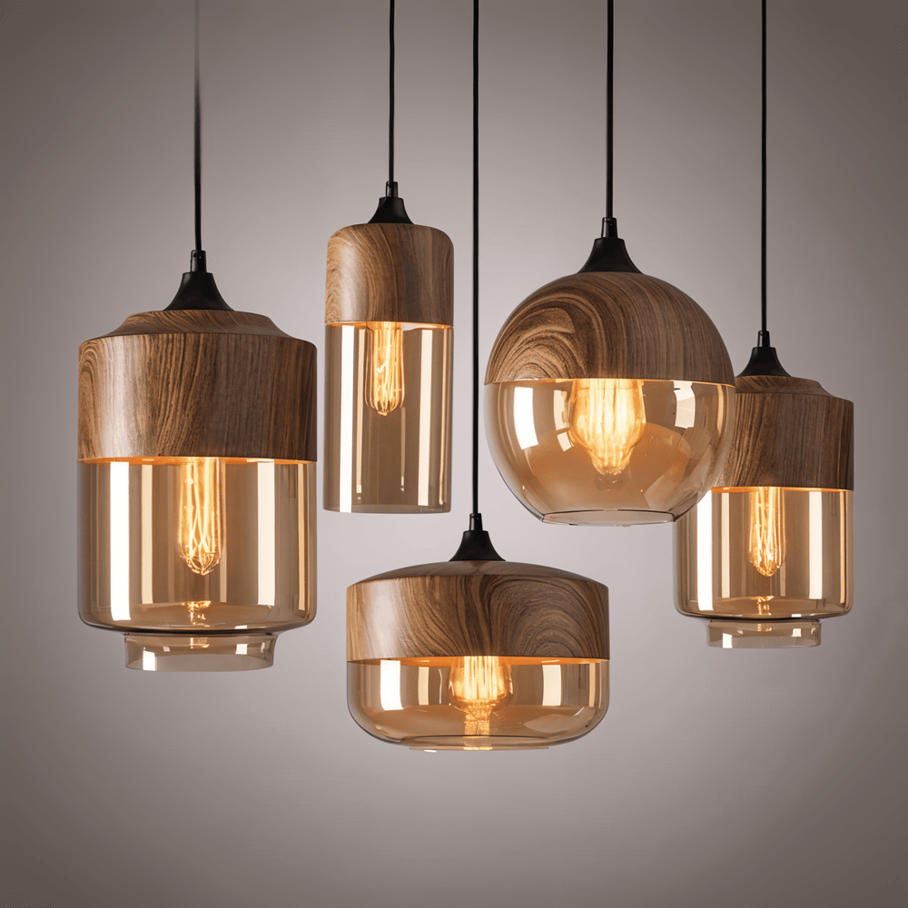 Lampa Wisząca Nordic Gleam z Retro Szkłem – Nowoczesna Lampa do Salonu, Elegancka Lampa nad Stół w Stylu Loftowym 1