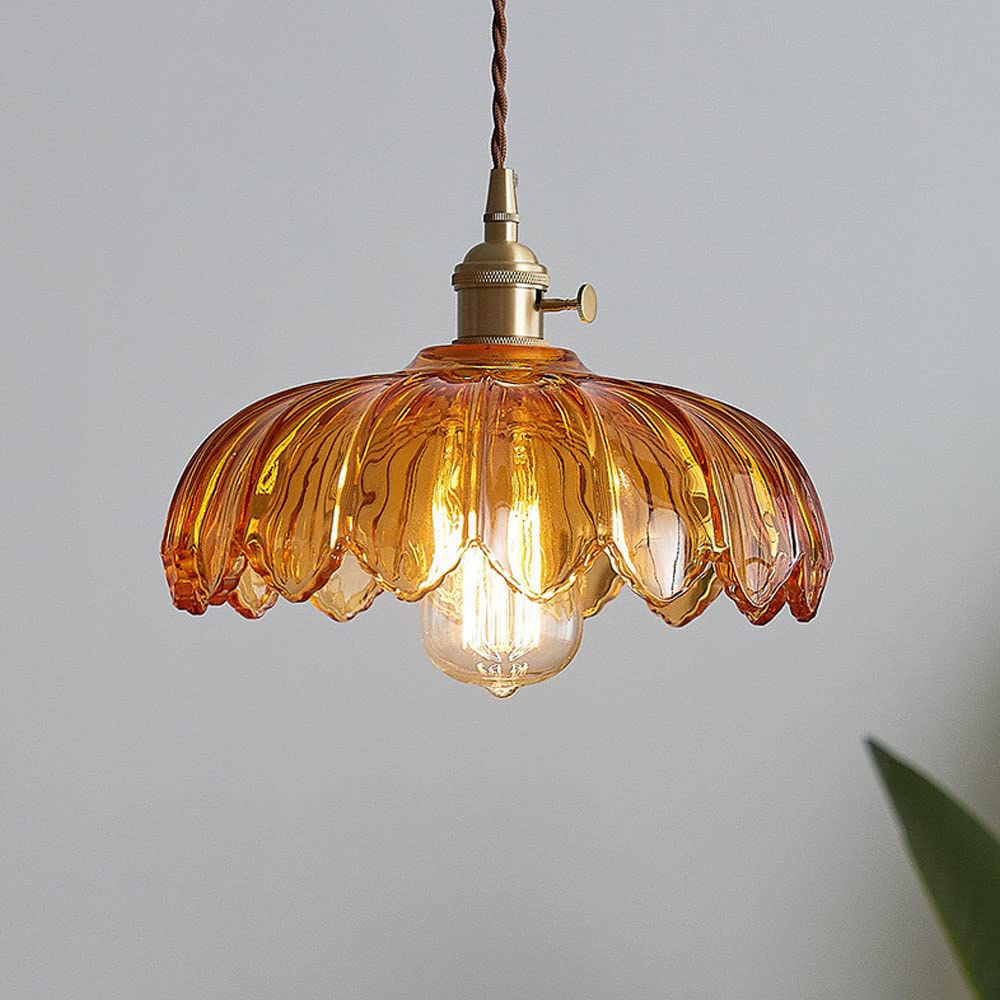 Lampa Wisząca Retro z Przezroczystego Szkła i Miedzianymi Akcentami – Nowoczesna Lampa do Salonów i Jadalni 3