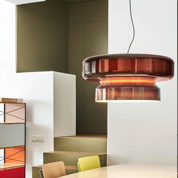 Lampa Wisząca z Ręcznie Dmuchanego Szkła – Elegancka Lampa do Salonu, Subtelne Oświetlenie, Unikalny Design 5