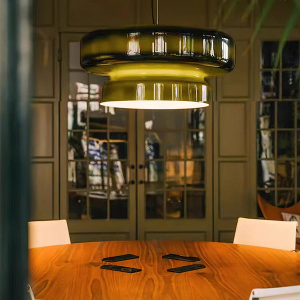 Lampa Wisząca z Ręcznie Dmuchanego Szkła – Elegancka Lampa do Salonu, Subtelne Oświetlenie, Unikalny Design 8
