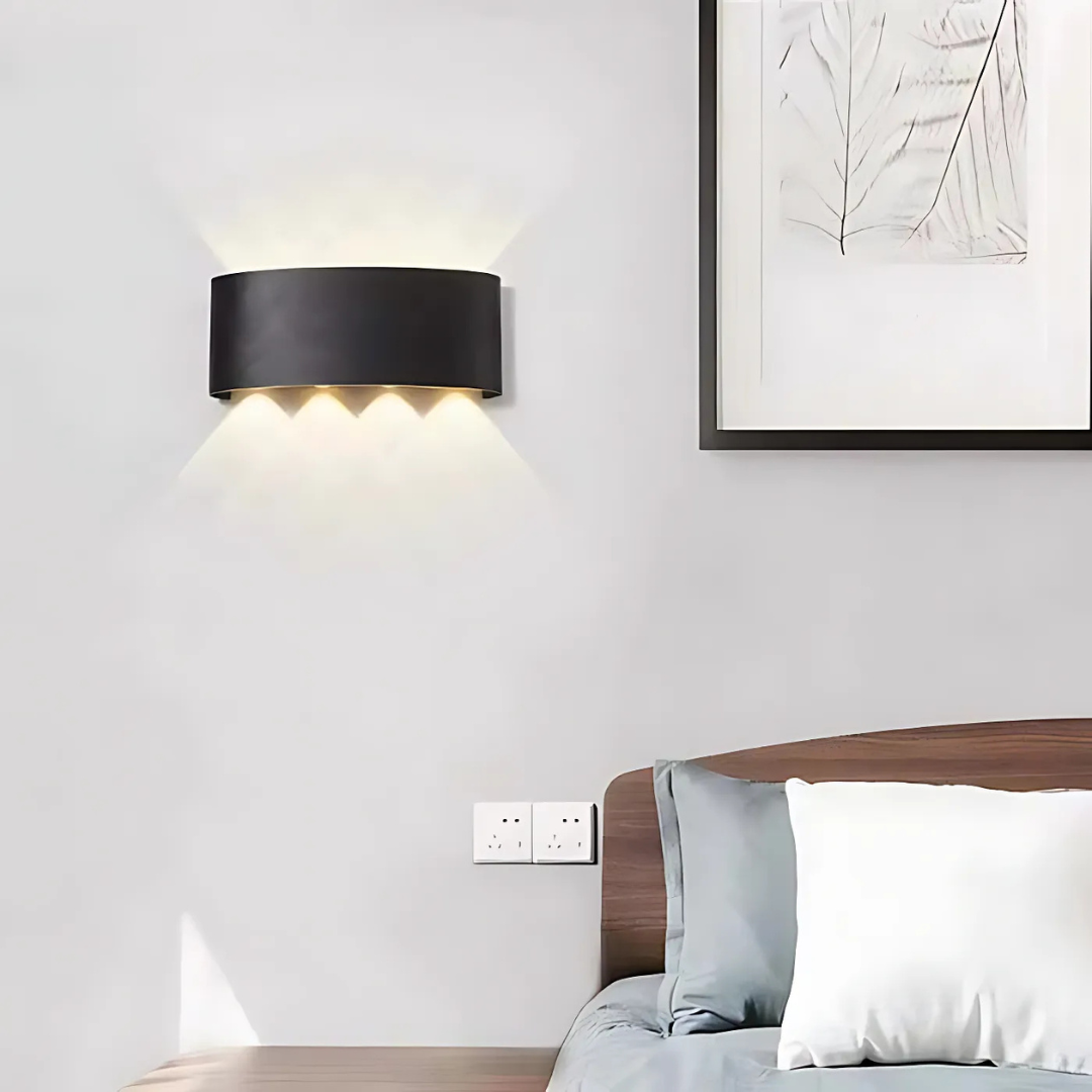 Lampa ścienna Stralix – elegancka lampa LED do użytku wewnątrz i na zewnątrz, wodoodporna i energooszczędna 9