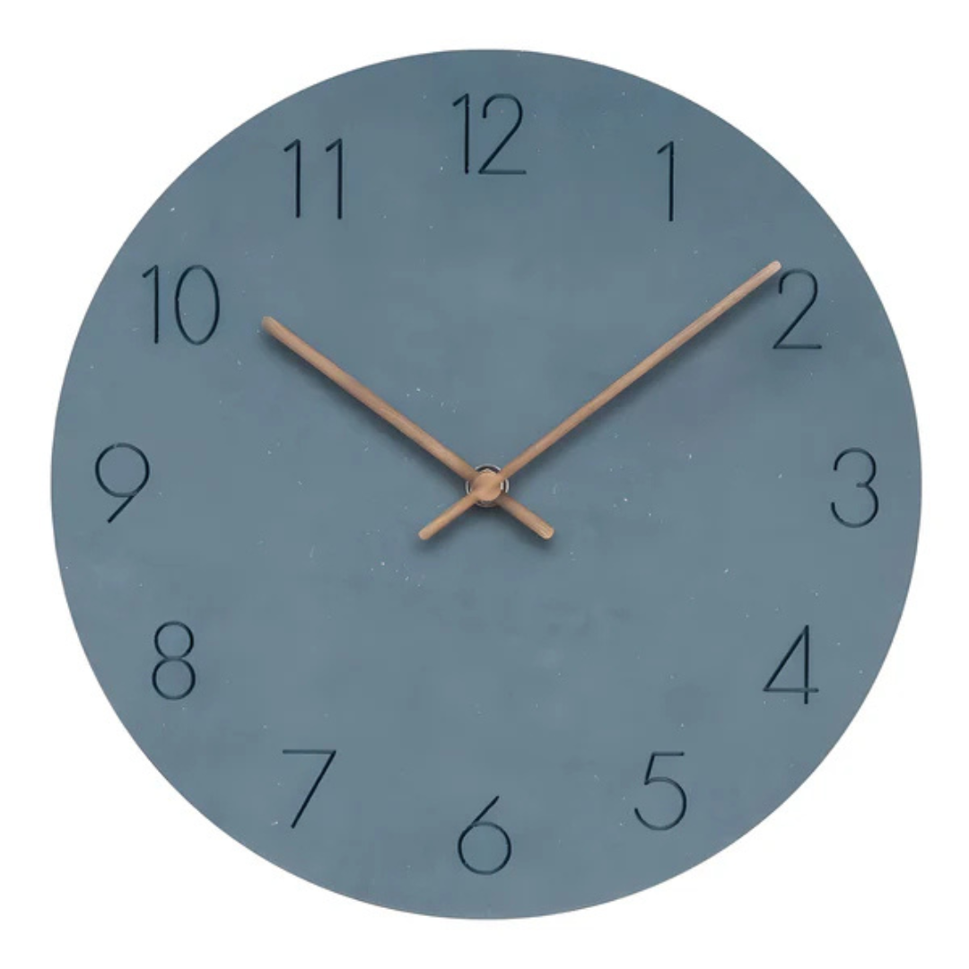 Minimalistyczny Zegar Ścienny z Drewnianą Ramą – Cichy Zegar na Ścianę do Salonu, 29 cm 7