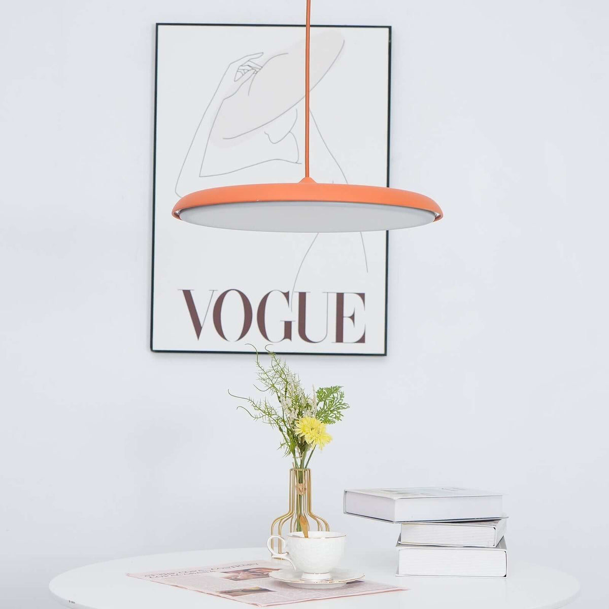 Nowoczesna Lampa Wisząca LED do Salonu, Metalowa, Ciepła Biel, Oświetlenie Nad Stół, Minimalistyczny Design 25cm/40cm 2