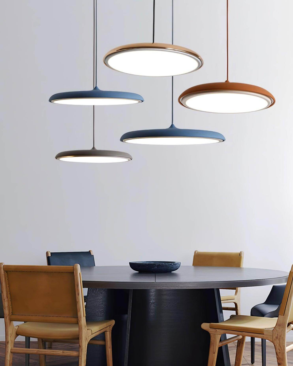 Nowoczesna Lampa Wisząca LED do Salonu, Metalowa, Ciepła Biel, Oświetlenie Nad Stół, Minimalistyczny Design 25cm/40cm 5