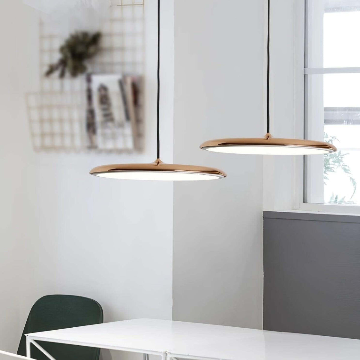 Nowoczesna Lampa Wisząca LED do Salonu, Metalowa, Ciepła Biel, Oświetlenie Nad Stół, Minimalistyczny Design 25cm/40cm 7