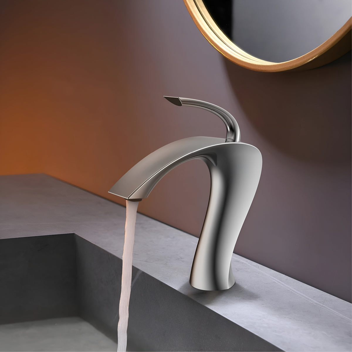 Nowoczesna mosiężna bateria umywalkowa – elegancki design z głowicą ceramiczną zapewniającą precyzyjną kontrolę wody 2