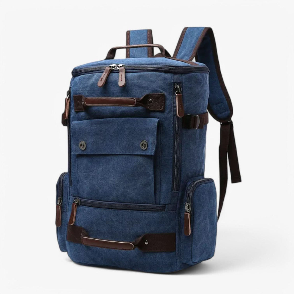 Plecak Damski VintageCanvas na Laptopa – Stylowy Plecak Szkolny z Ergonomicznymi Paskami, Przestronna Komora na 38 cm Laptop 0