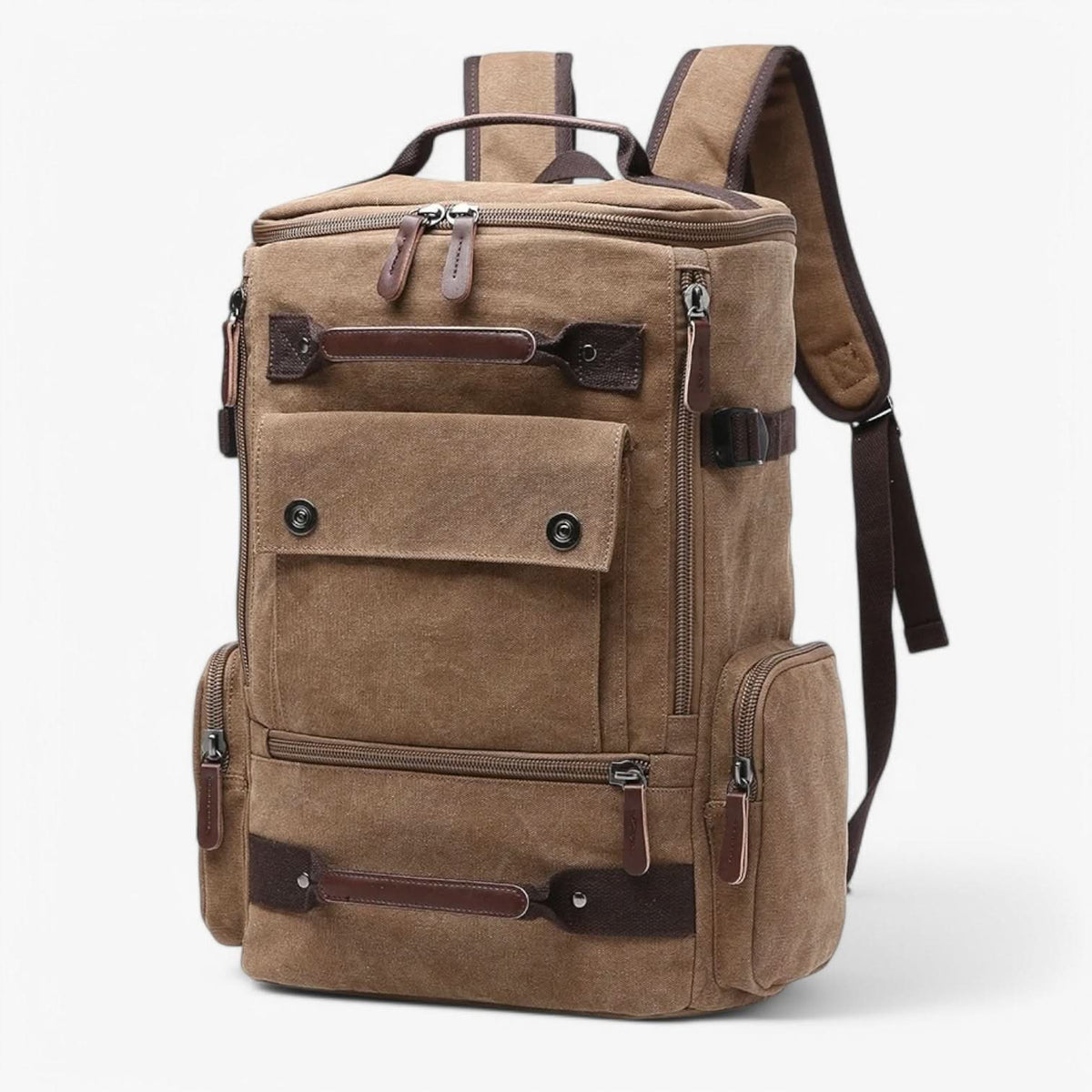 Plecak Damski VintageCanvas na Laptopa – Stylowy Plecak Szkolny z Ergonomicznymi Paskami, Przestronna Komora na 38 cm Laptop 1