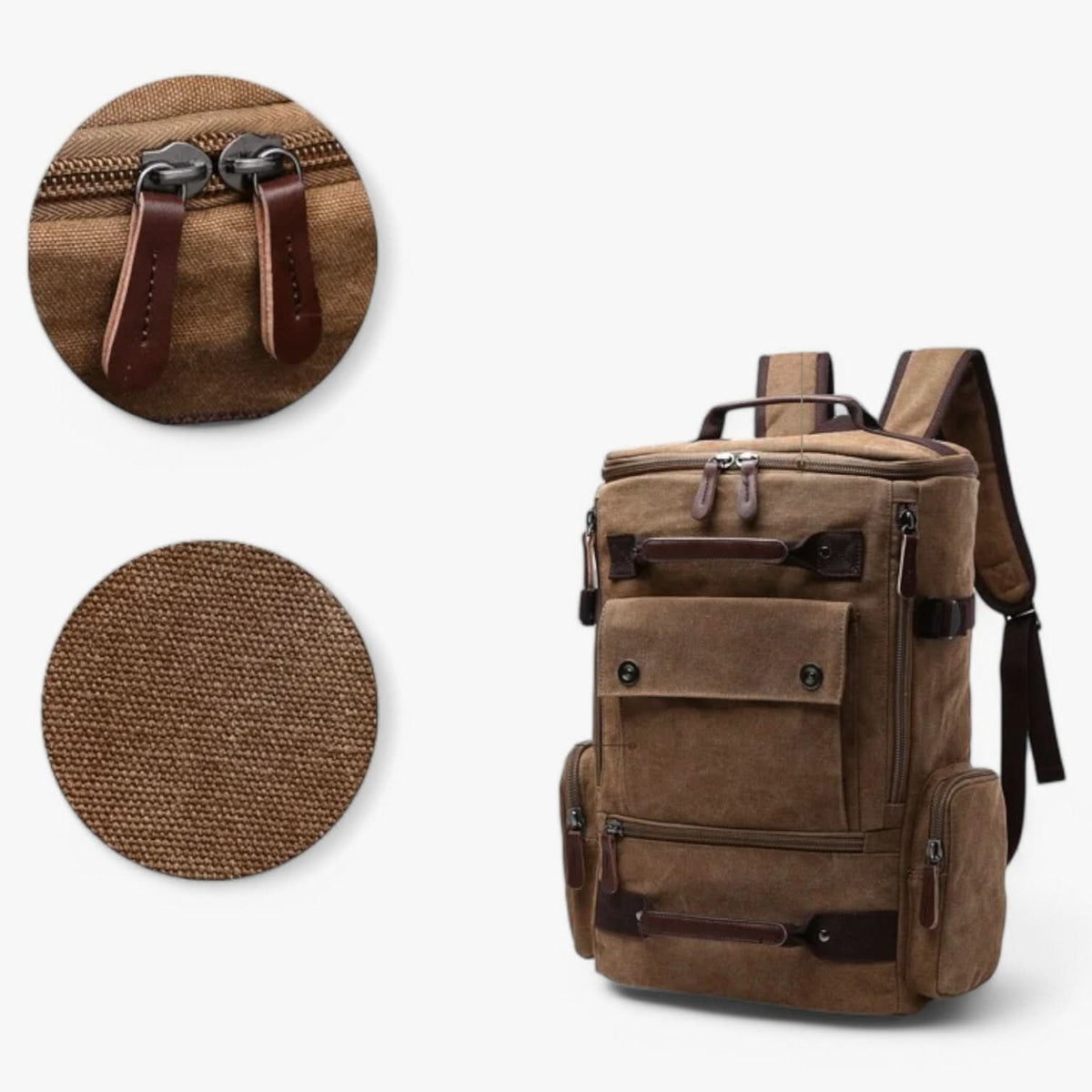 Plecak Damski VintageCanvas na Laptopa – Stylowy Plecak Szkolny z Ergonomicznymi Paskami, Przestronna Komora na 38 cm Laptop 5