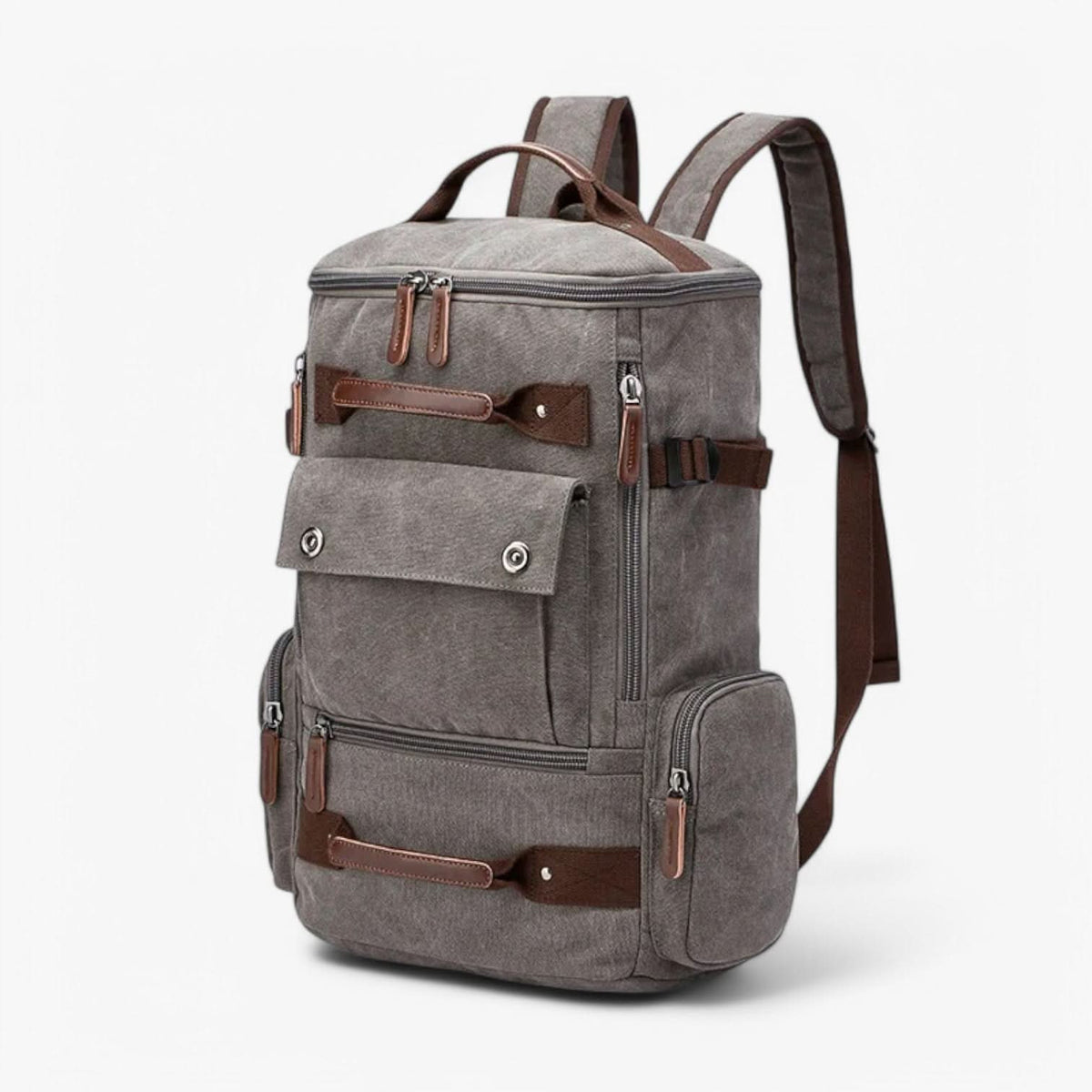 Plecak Damski VintageCanvas na Laptopa – Stylowy Plecak Szkolny z Ergonomicznymi Paskami, Przestronna Komora na 38 cm Laptop 9