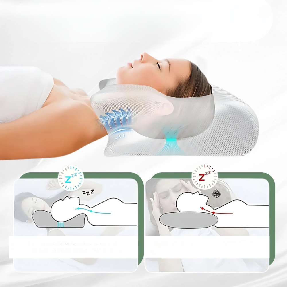 Poduszka Ortopedyczna do Spania - Ergonomiczna Poduszka z Pamięcią, Wsparcie dla Szyi i Pleców w Każdej Pozycji 3
