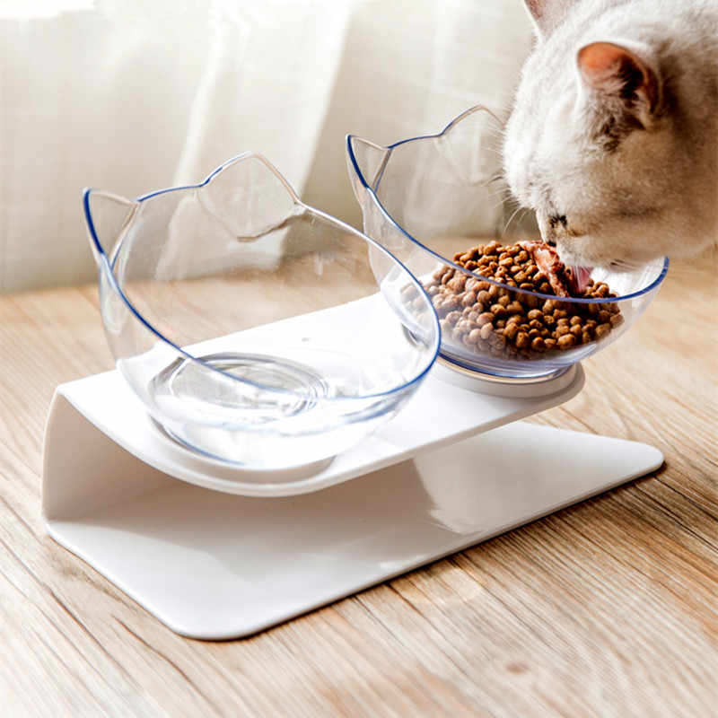 Podwyższona Miska dla Kotów Ergonomiczna, Przyjazna dla Wąsów, BPA-Free, Antypoślizgowa, 25 cm x 25 cm 2