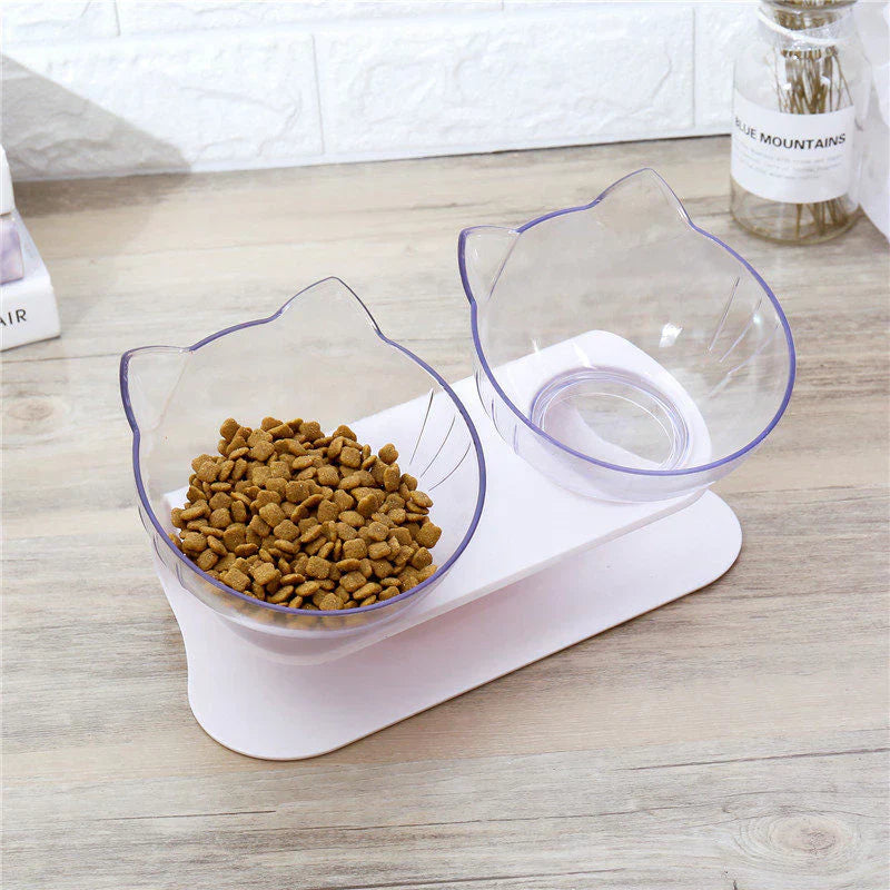 Podwyższona Miska dla Kotów Ergonomiczna, Przyjazna dla Wąsów, BPA-Free, Antypoślizgowa, 25 cm x 25 cm 3