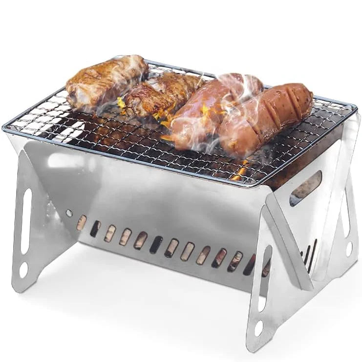 Przenośny Grill Węglowy z Regulowaną Wysokością – Lekki i Kompaktowy Grill BBQ do Campingów i Pikników 3