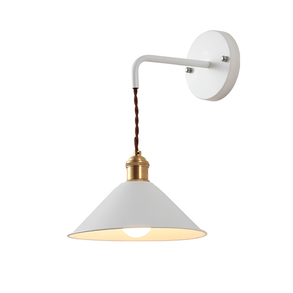 Retro Kinkiet Ścienny w Stylu Vintage z Metalowym Stożkiem – Elegancka Lampa na Ścianę do Salonów i Sypialni 13