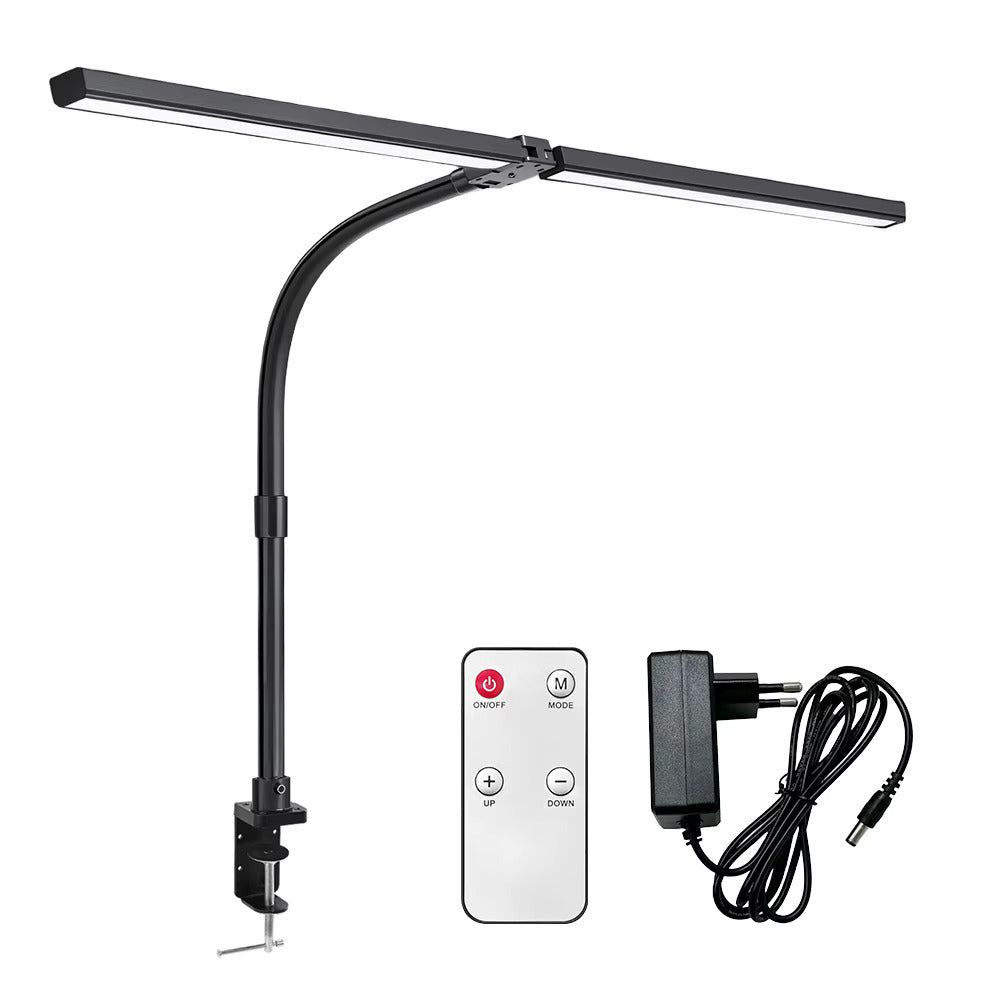 Lampa biurkowa LED z regulacją – Nowoczesna lampka na biurko, elastyczna szyjka, idealna do pracy i nauki