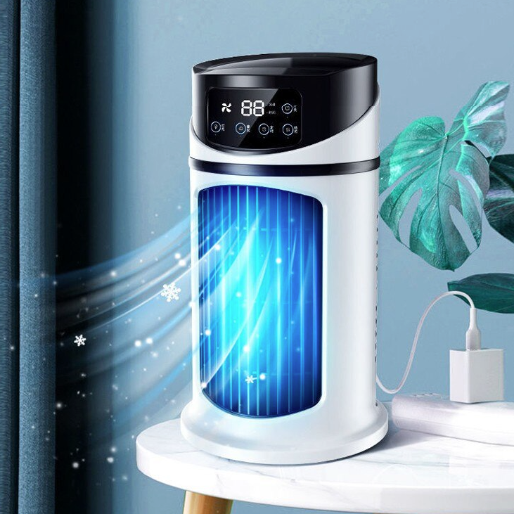 Przenośny chłodnik wodny USB 3w1 – widok ogólny, kolor biały