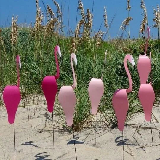 TropiGo Outdoor Flamingo Garden Ornament – Odporna na warunki atmosferyczne kinetyczna sztuka tworząca żywą atmosferę w ogrodzie 3