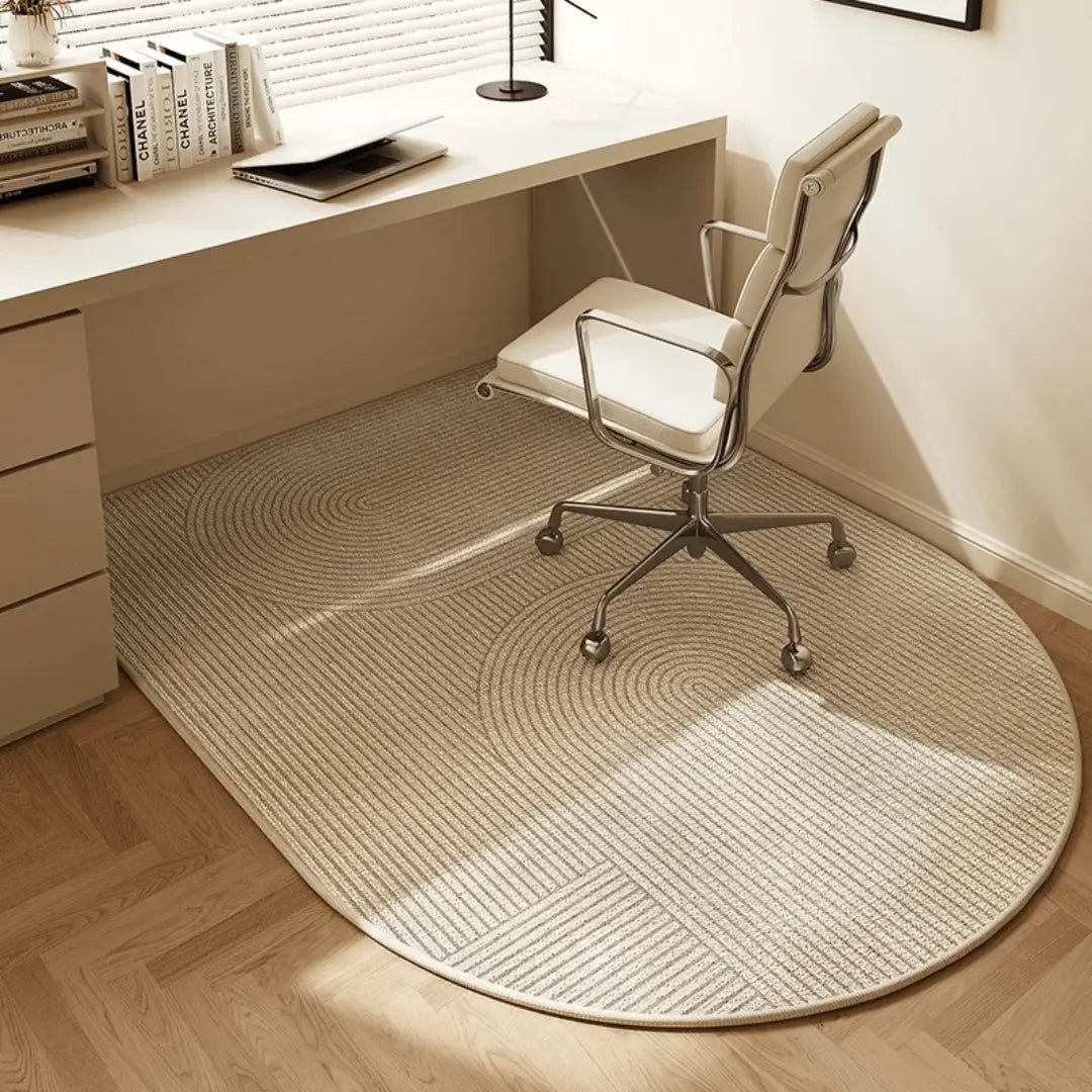 Mata pod fotel obrotowy – geometryczny wzór obrzeża