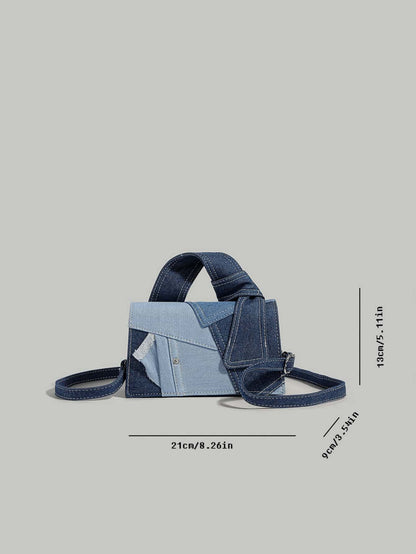 Czarna torba crossbody denim – na ramię i przez ramię