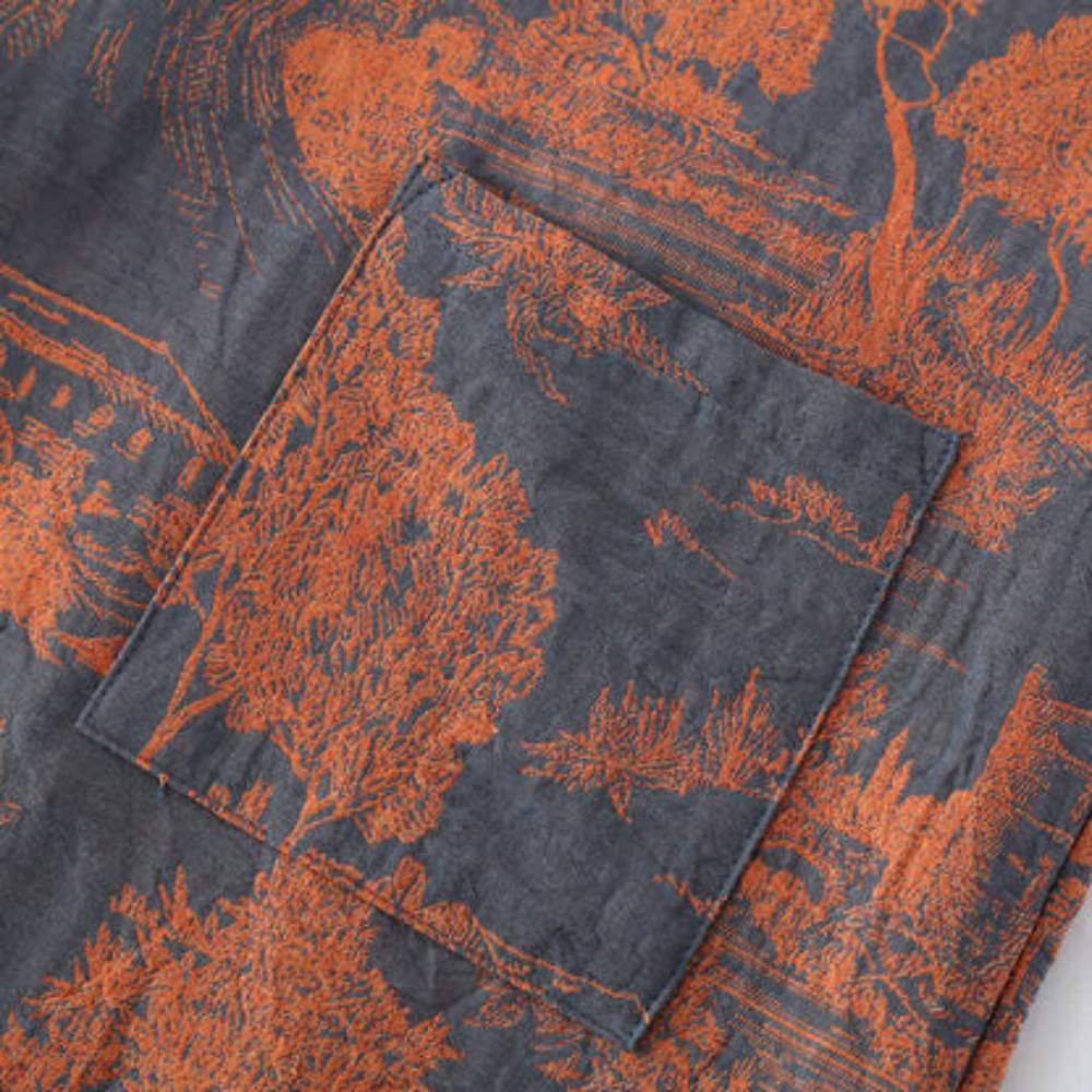 Kimono szlafrok unisex z naturalnym wzorem