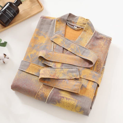 Elegancki lekki szlafrok kimono unisex