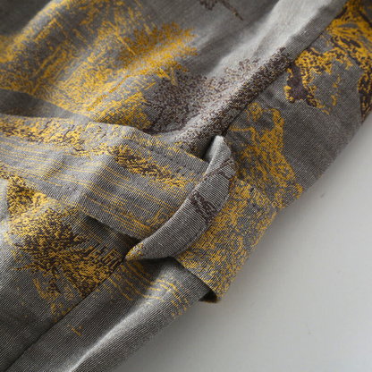 Kimono szlafrok z naturalnej bawełny – widok z boku