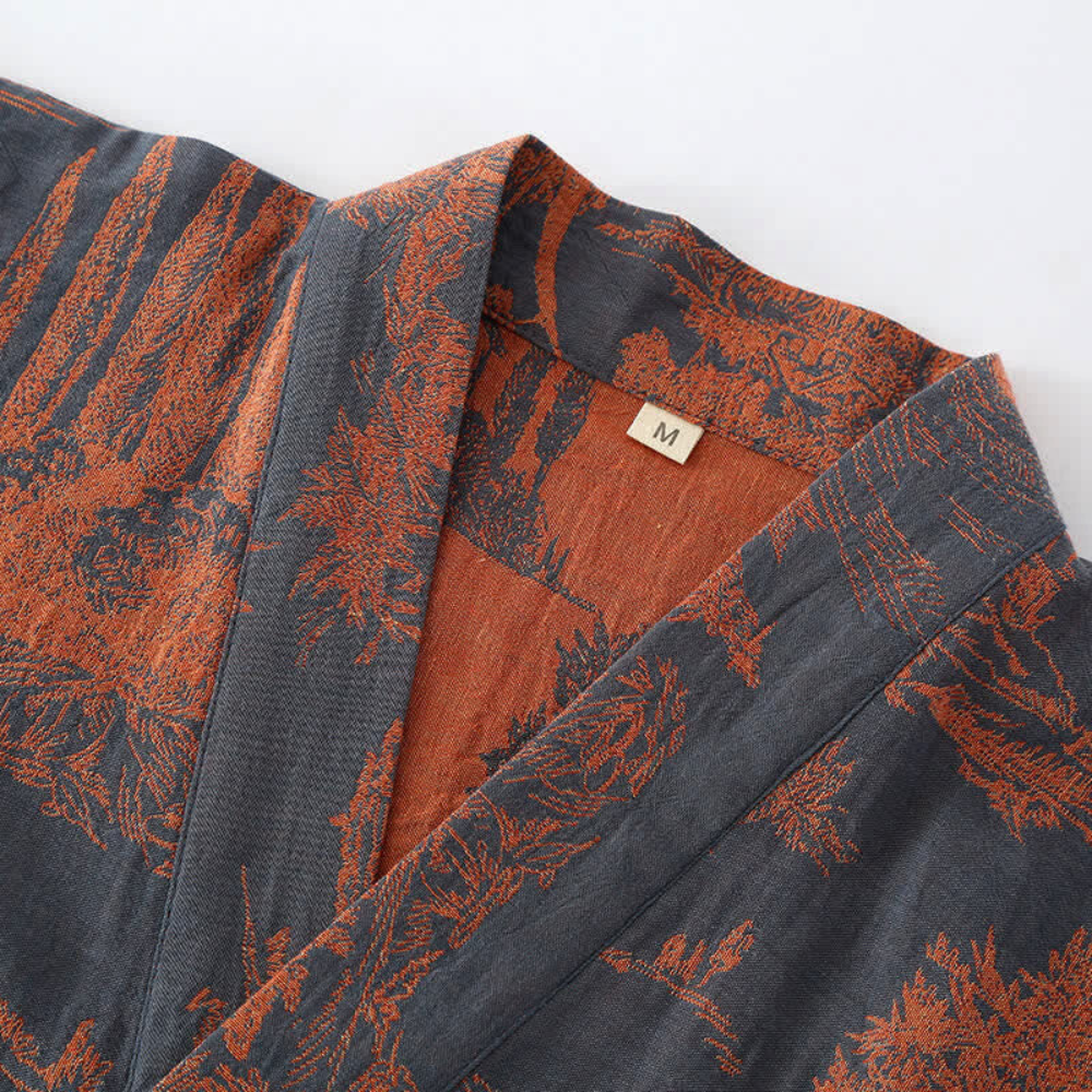 Szlafrok kimono – luźny krój i wygodne rękawy