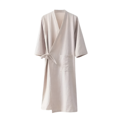 Męski szlafrok w stylu kimono z bawełny