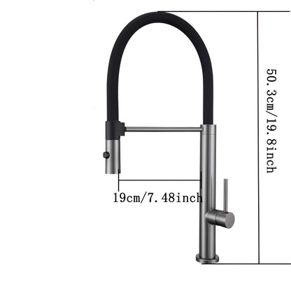 Bateria ze stali nierdzewnej – obrotowa 360° z 2 rodzajami strumienia do kuchni i łazienki | Trwały i elegancki design 6