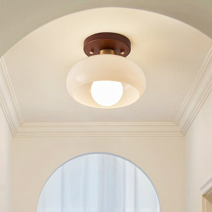 Bauhaus Kremowa Lampa Sufitowa do Sypialni – Nowoczesny Minimalistyczny Design z Ciepłym Światłem LED [lampa sufitowa] 2