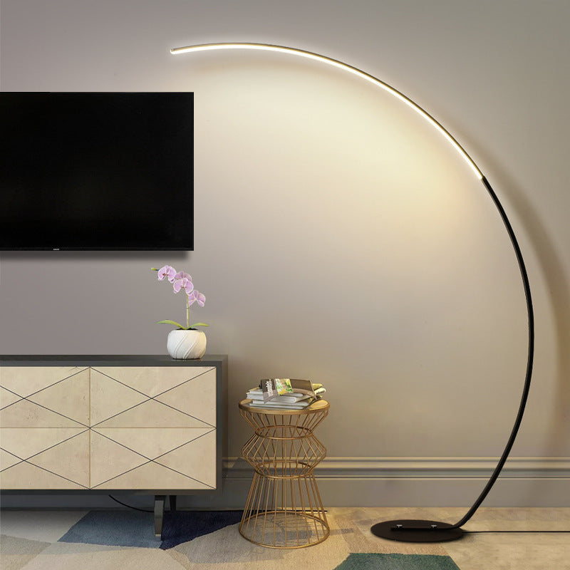Czarna Lampa Podłogowa LED 170 cm z Minimalistycznym Designem - Energooszczędna Lampa Stojąca do Nowoczesnych Wnętrz 2