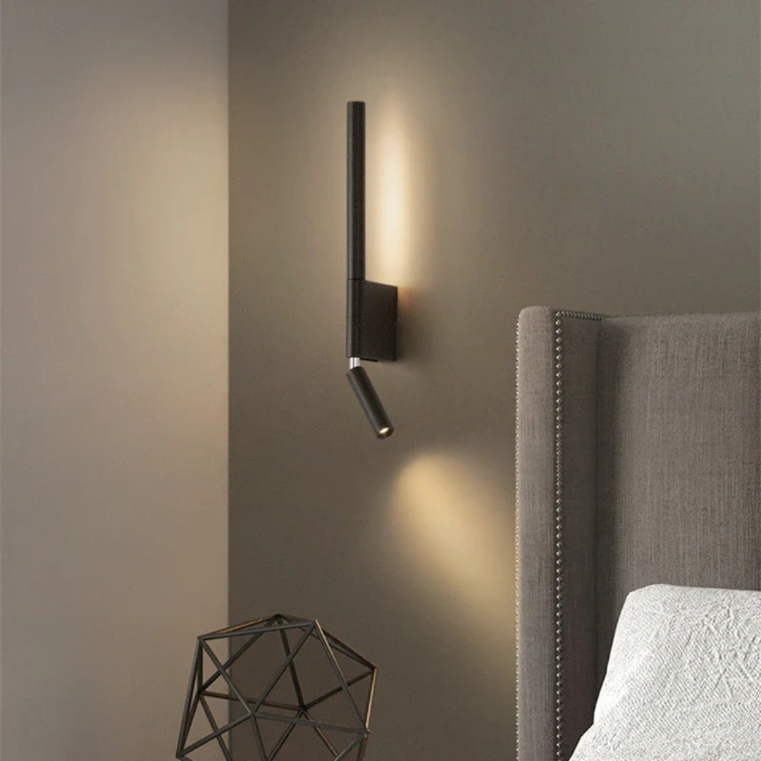 Czarny Kinkiet Ścienny LED – Minimalistyczna Lampa na Ścianę do Salonu i Sypialni 0