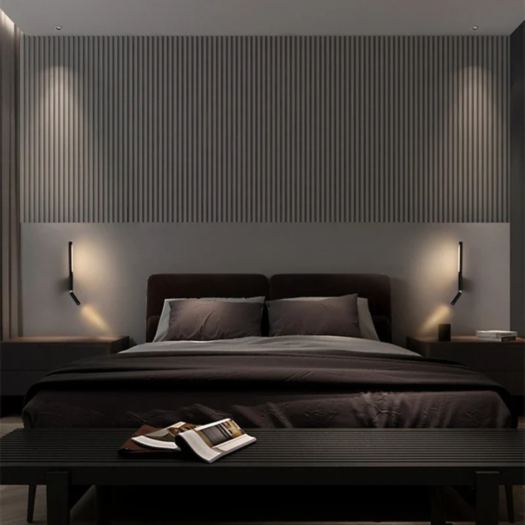 Czarny Kinkiet Ścienny LED – Minimalistyczna Lampa na Ścianę do Salonu i Sypialni 3